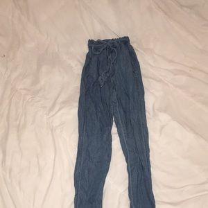 Thin Denim Paperbag Jeans